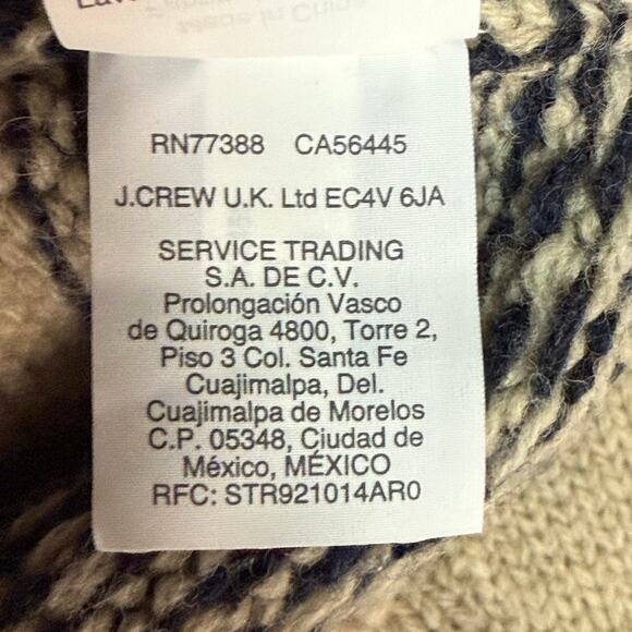 J.CREW WALLACE & BARNES Fair Isle Wool Mens Large Fishermans Gorpcore Sweater - Picture 8 of 8